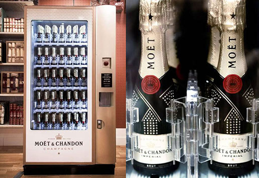 vending machine da Moët & Chandon na Selfridges (fonte: Metro UK)
