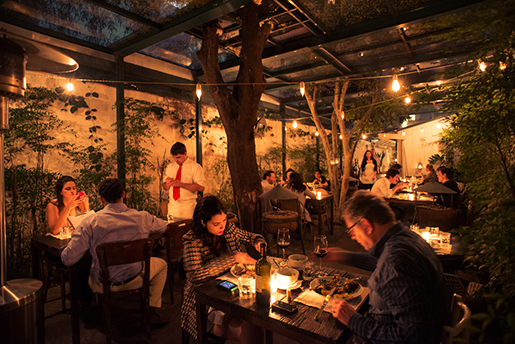 Jardim de inverno no fundo do restaurante: charmoso e aconchegante! (Fonte: Site Chou)