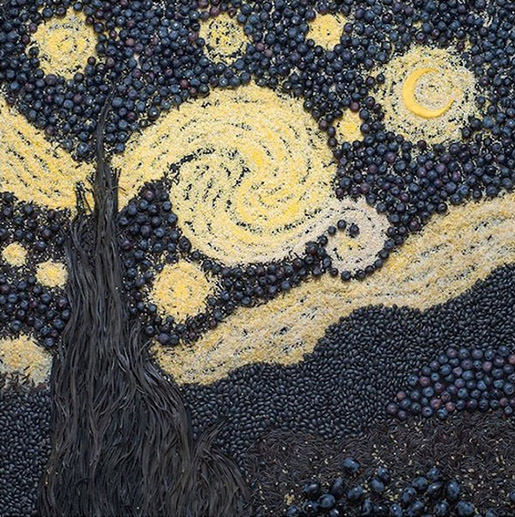 Vincent Van Gogh: arroz selvagem, uvas, massa e arroz branco 